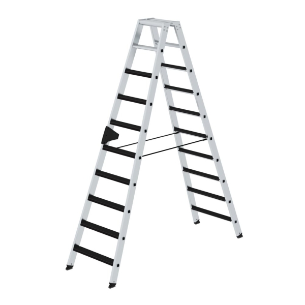 MUNK Stufen-Stehleiter beidseitig begehbar mit clip-step 2x10 Stufen, 41610