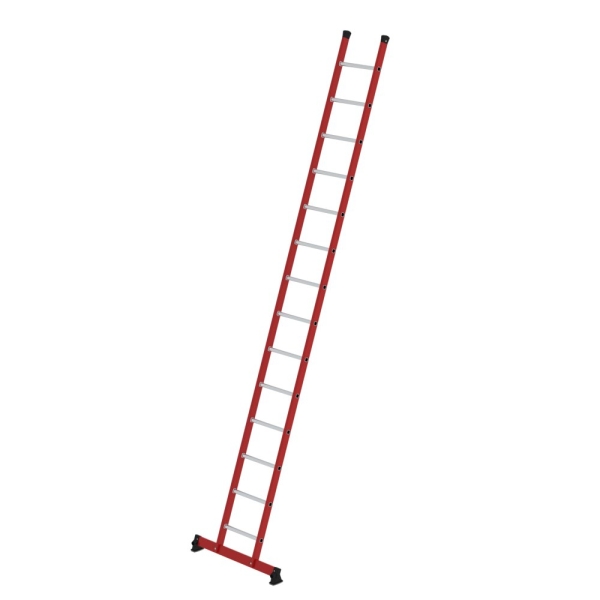 MUNK Sprossen-Anlegeleiter GFK/Alu mit nivello®-Traverse 14 Sprossen, 35324