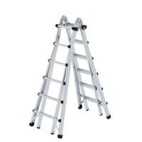 MUNK Teleskopleiter 4-teilig ohne Traverse 4x6 Sprossen,...