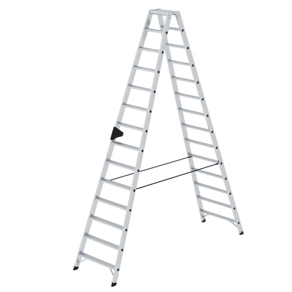 MUNK Stufen-Stehleiter beidseitig begehbar 2x14 Stufen, 40228