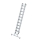 MUNK Stufen-Schiebeleiter 2-teilig mit nivello®-Traverse 1x11 + 1x10 Stufen, 40666