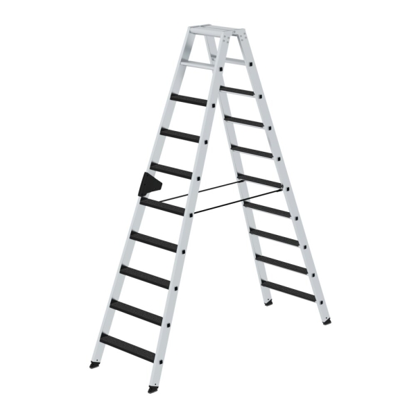 MUNK Stufen-Stehleiter beidseitig begehbar mit clip-step R13 2x10 Stufen, 41643