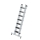 MUNK Stufen-Schiebeleiter 2-teilig mit nivello-Traverse und clip-step R13 2x7, 40670