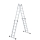 MUNK Teleskopleiter 4-teilig mit Traverse 4x6 Sprossen, 32124
