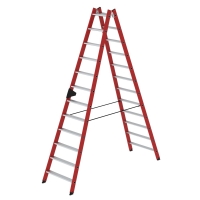 MUNK Stufen-Stehleiter beidseitig begehbar GFK / Alu 2x12...