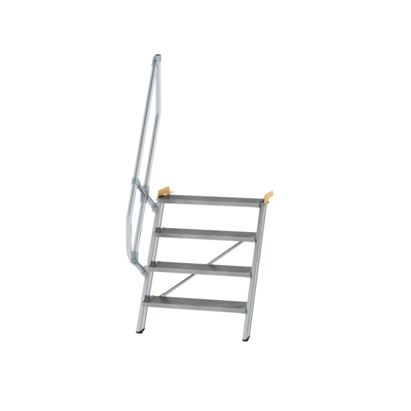 MUNK Treppe 60° Stufenbreite 800 mm 4 Stufen Aluminium geriffelt, 600224