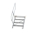 MUNK Treppe 45° Stufenbreite 800 mm 4 Stufen Aluminium geriffelt, 600264