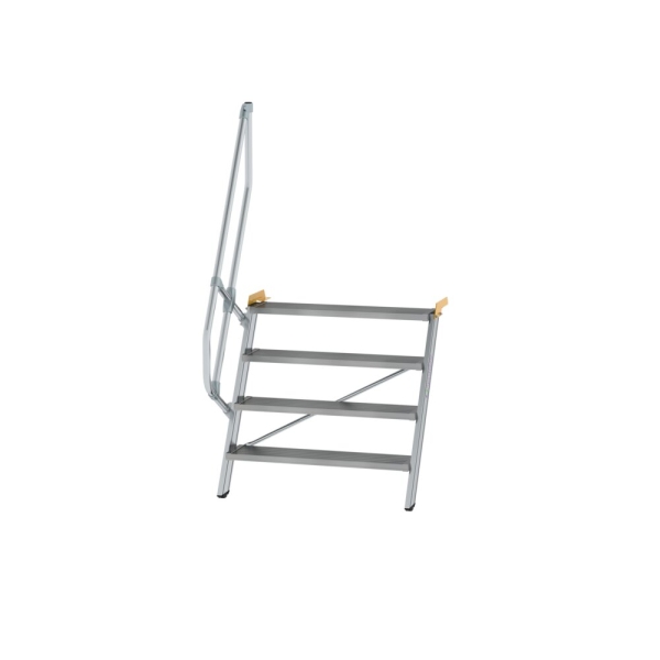 MUNK Treppe 60° Stufenbreite 1000 mm 4 Stufen Aluminium geriffelt, 600324