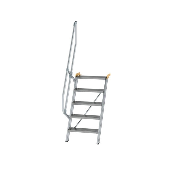 MUNK Treppe 60° Stufenbreite 600 mm 5 Stufen Aluminium geriffelt, 600205