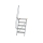 MUNK Treppe 60° Stufenbreite 600 mm 5 Stufen Aluminium geriffelt, 600205