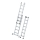 MUNK Stufen-Mehrzweckleiter 3-teilig mit nivello®-Traverse 3x6 Stufen, 33318