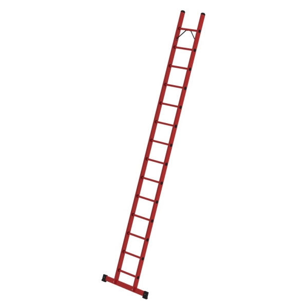 MUNK Sprossen-Anlegeleiter GFK mit Traverse 14 Sprossen, 36814