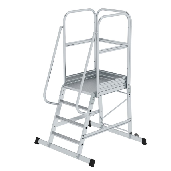 MUNK Plattformleiter mit Rollen 4 Stufen, 303104