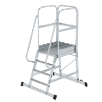 MUNK Plattformleiter mit Rollen 4 Stufen, 303104