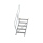 MUNK Treppe 45° Stufenbreite 600 mm 5 Stufen Aluminium geriffelt, 600245