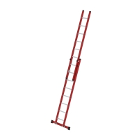 MUNK Sprossen-Schiebeleiter 2-teilig GFK/Alu mit Traverse...