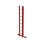 MUNK Sprossen-Schiebeleiter 2-teilig GFK/Alu mit Traverse 2x8 Sprossen, 35508