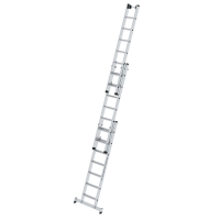MUNK Stufen-Mehrzweckleiter 3-teilig mit nivello®-Traverse 3x7 Stufen, 33321