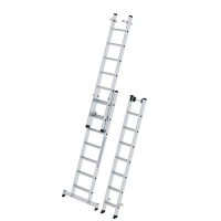 MUNK Stufen-Mehrzweckleiter 3-teilig mit nivello®-Traverse 3x7 Stufen, 33321
