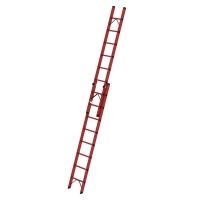 MUNK Sprossen-Schiebeleiter GFK 2-teilig ohne Traverse...