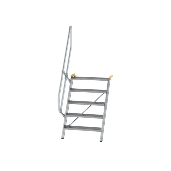 MUNK Treppe 60° Stufenbreite 800 mm 5 Stufen Aluminium geriffelt, 600225