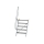 MUNK Treppe 60° Stufenbreite 800 mm 5 Stufen Aluminium geriffelt, 600225