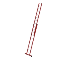 MUNK Sprossen-Schiebeleiter 2-teilig GFK/Alu mit Traverse...