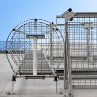 MUNK Einzügige Steigleiter mit Rückenschutz...