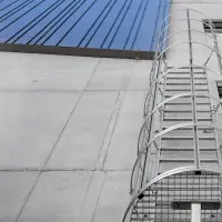MUNK Einzügige Steigleiter mit Rückenschutz Aluminium blank 5,96m, 510100