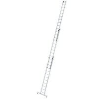 MUNK Sprossen-Mehrzweckleiter 3-teilig mit nivello®-Traverse und Wandlaufrollen 3x12 Sprossen, 33312