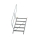 MUNK Treppe 45° Stufenbreite 800 mm 5 Stufen Aluminium geriffelt, 600265
