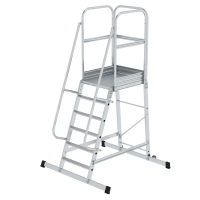 MUNK Plattformleiter mit Rollen 6 Stufen, 303106