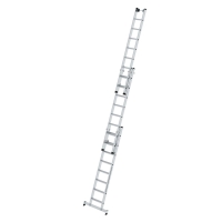 MUNK Stufen-Mehrzweckleiter 3-teilig mit nivello®-Traverse 3x8 Stufen, 33324