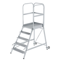 MUNK Podesttreppe einseitig begehbar mit Rollen und...