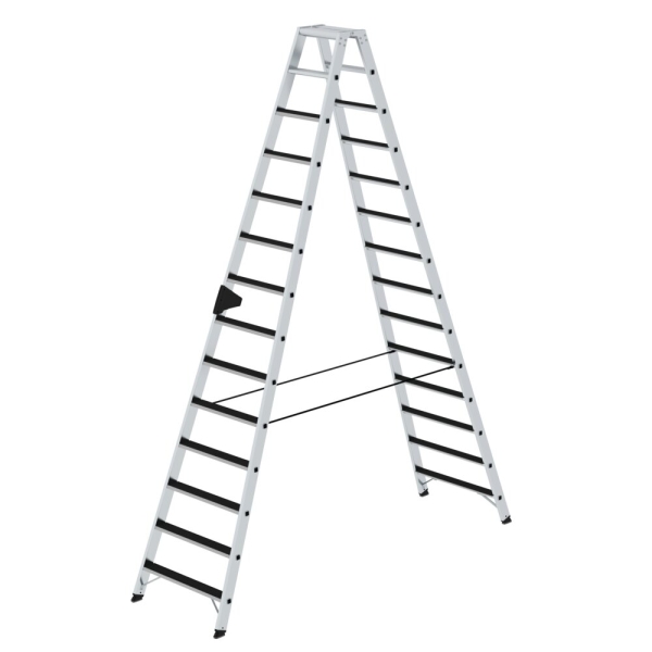 MUNK Stufen-Stehleiter beidseitig begehbar mit clip-step 2x14 Stufen, 41614