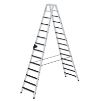 MUNK Stufen-Stehleiter beidseitig begehbar mit clip-step...