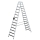 MUNK Stufen-Stehleiter beidseitig begehbar mit clip-step 2x14 Stufen, 41614