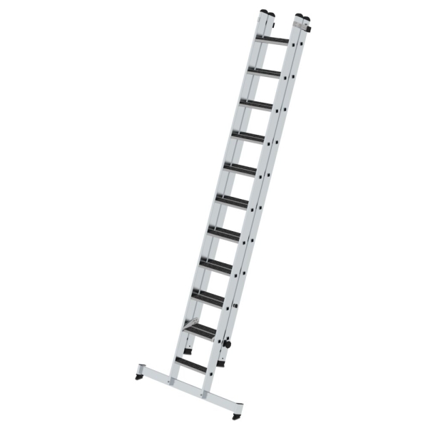 MUNK Stufen-Schiebeleiter 2-teilig mit nivello-Traverse und clip-step R13 1x11 + 1x10, 40676
