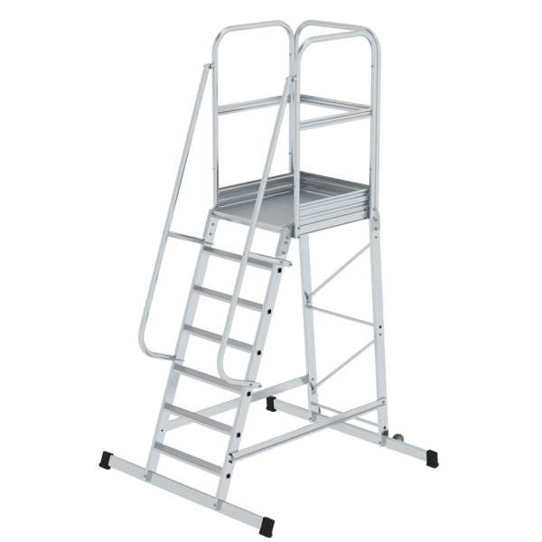 MUNK Plattformleiter mit Rollen 7 Stufen, 303107