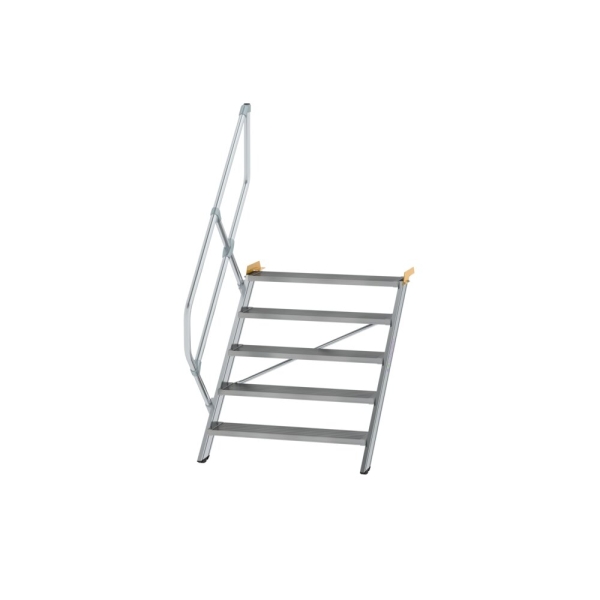 MUNK Treppe 45° Stufenbreite 1000 mm 5 Stufen Aluminium geriffelt, 600345