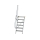 MUNK Treppe 60° Stufenbreite 600 mm 6 Stufen Aluminium geriffelt, 600206