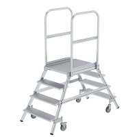 MUNK Podesttreppe beidseitig begehbar mit Federrollen...