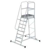 MUNK Plattformleiter mit Rollen 8 Stufen, 303108