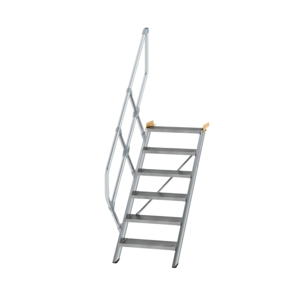 MUNK Treppe 45° Stufenbreite 600 mm 6 Stufen Aluminium geriffelt, 600246