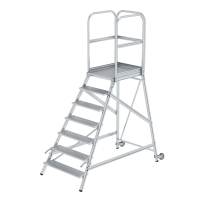 MUNK Podesttreppe einseitig begehbar mit Rollen und...