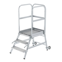 MUNK Podesttreppe eins. begehbar mit Rollen und Griffen...
