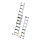 MUNK Stufen-Mehrzweckleiter 3-teilig mit nivello®-Traverse und clip-step R13 3x6 Stufen, 33319