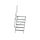 MUNK Treppe 60° Stufenbreite 800 mm 6 Stufen Aluminium geriffelt, 600226