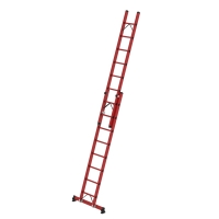 MUNK Sprossen-Schiebeleiter 2-teilig GFK mit nivello®...