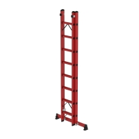 MUNK Sprossen-Schiebeleiter 2-teilig GFK mit nivello®...